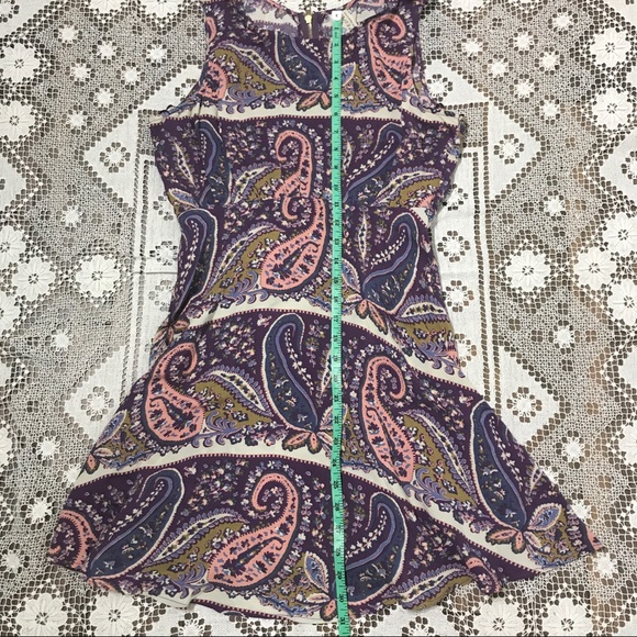 Free People paisley dress purple 4 #32954 - Picture 9 of 10